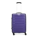 Aristocrat Polypropylene (Pp) Chroma Medium 65Cm Hardsided,8 Wheel Spinner,Fixed Combination Lock, Spacious Trolley, for Men &amp; Women, 7 Year Warranty - Purple