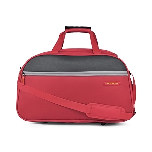 aristocrat enigma 52 cm polyester softsided cabin size duffle bag - red