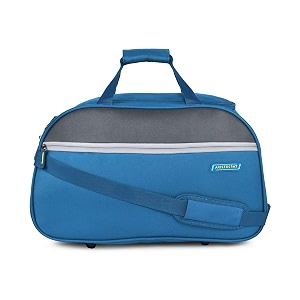 aristocrat enigma 52 cm polyester softsided cabin size duffle bag - blue