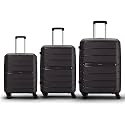 Aristocrat Liberty Set of 3 (Cabin+Medium+Large) Trolley Bags, Saddle Brown