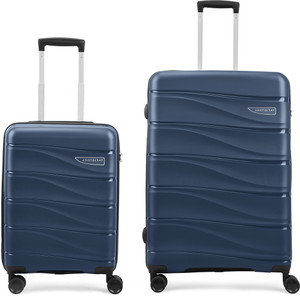 aristocrat hard body set of 2 luggage 8 wheels - olympus 2p set cabinlarge - trolley bag - blue