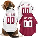 Arizona Dog Clothes Jersey Style Custom Pet T Shirt with Personalized Name Number for Small Medium Large Dogs