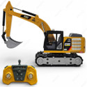 Arizuul 1:64 Alloy Mini RC Excavator Remote Control Construction Truck Toy for Kids Play