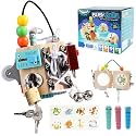 Ark miido Busy Cube 15-in-1 Sensory Busy Board Travel Toy Handmade Montessori Educational Learning Toys Activity Board Wooden Activity Cube
