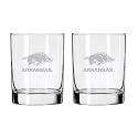 Arkansas Razorbacks 2-Sided Satin Finish Rock Glass Set of 2 14oz