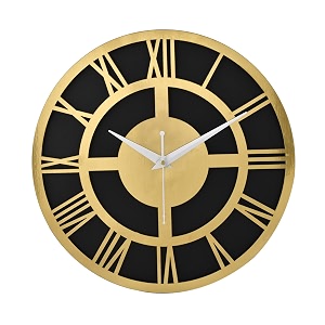 decorative wall clock for home stylish latest 12 inch silent and easy to read wooden wall clock for home living room bedroom office decor black gold