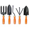 Gardening Hand Tools Set - 5 Pcs (Cultivator, Big and Small Trowel, Weeder, Fork) | Gardening Tools for Home Garden | Durable Plant Tool Kit | Farming Tools