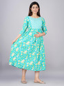 ARKAVYA Women Fit and Flare Light Green