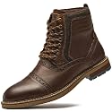 Arkbird Mens Chelsea Boots, Stylish and Comfort Leather Chukka Ankle Boots with Zipper