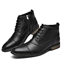 Arkbird Mens Dress Boots Genuine Leather Cap Toe Ankle Boots