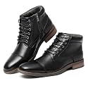Arkbird Mens Dress Boots Genuine Leather Cap Toe Ankle Boot with Side Zipper for Casual Business Formal Wear