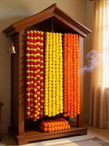 arkcreations pack of 15 orange  yellow toran