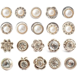 20pcs women shirt brooch buttons pearl no sew button pins instant button jeans button pins women shirt safety brooch