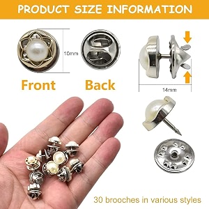 20pcs women shirt brooch buttons pearl no sew button pins instant button jeans button pins women shirt safety brooch