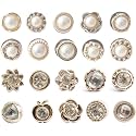 20Pcs Women Shirt Brooch Buttons Pearl No Sew Button Pins Instant Button Jeans Button Pins Women Shirt Safety Brooch