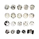 20Pcs Women Shirt Brooch Buttons Pearl No Sew Button Pins Instant Button Jeans Button Pins Women Shirt Safety Brooch