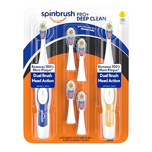 arm amp hammer adult spinbrush truly radiant battery semi automatic toothbrush value packmulticolour