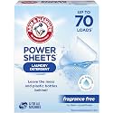 ARM &amp; HAMMER Power Sheets Laundry Detergent, Fragrance Free, 35 Count