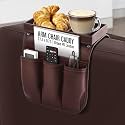 Armchair Caddy, Recliner Accessories, Armrest Organizer, Brown