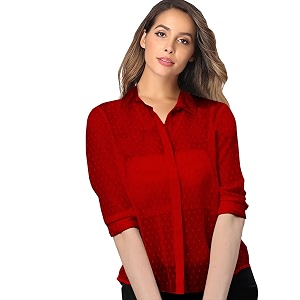 Armenian Women Poly Georgette Dobby Textured Fabric