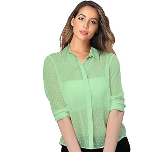 Armenian Women Poly Georgette Dobby Textured Fabric