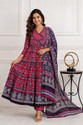 ARMH LIFESTYLE Printed Kurta Palazzo Dupatta