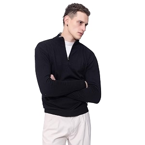 armisto men39s plain half-zip winter sweater - sportscasualoffice wear - ideal for travel