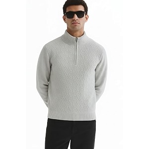 armisto men39s plain half-zip winter sweater - sportscasualoffice wear - ideal for travel