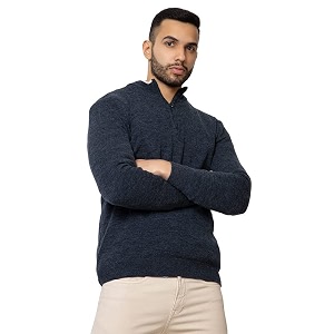 armisto men39s plain half-zip winter sweater - sportscasualoffice wear - ideal for travel
