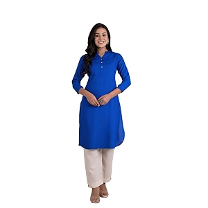 Armiya Rayon Solid Straight Kurta Kurti for