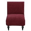 Armless Accent Chair Cover Slipcover for Living Room,Wine Red