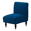 Armless Accent Chair Cover Slipcover for Living Room,Navy Blue