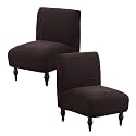 Armless Accent Chair Cover Slipcover for Living Room,Coffee