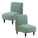 Armless Accent Chair Cover Slipcover for Living Room,Green
