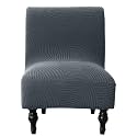 Armless Accent Chair Cover Slipcover for Living Room,Dark Gray