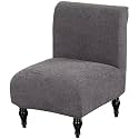 Armless Accent Chair Cover Slipcover for Living Room,Dark Grey