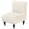 Armless Accent Chair Cover Slipcover for Living Room,Beige