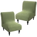 Armless Accent Chair Cover Slipcover for Living Room,Olive Green