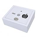 ARMOUR Electronic Safe Box - 22 Litre High-Security Digital Locker with Dual Lock & Tamper Alarm | Top Open Access for Easy Use | Protect Valuables, Cash & Jewelry (17 Kg, White)