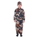 Army Dress for Kids | Indian Military Soldier Fancy Dress Costume | Polyester Fabric | Army Uniform for Boys &amp; Girls | School Fancy Dress, Role Play, Independence Day &amp; Republic Day