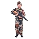 Army Dress for Kids | Indian Military Soldier Fancy Dress Costume | Polyester Fabric | Army Uniform for Boys &amp; Girls | School Fancy Dress, Role Play, Independence Day &amp; Republic Day