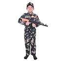 Army Dress for Kids | Indian Military Soldier Fancy Dress Costume | Polyester Fabric | Army Uniform for Boys &amp; Girls | School Fancy Dress, Role Play, Independence Day &amp; Republic Day