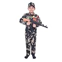 Army Dress for Kids | Indian Military Soldier Fancy Dress Costume | Polyester Fabric | Army Uniform for Boys &amp; Girls | School Fancy Dress, Role Play, Independence Day &amp; Republic Day