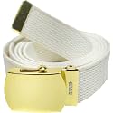 ARMYU Army Web Belt 100% Cotton Canvas Military Color Webbed Belts with Slider Buckle 54" Long