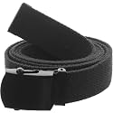 ARMYU Army Web Belt 100% Cotton Canvas Military Color Webbed Belts with Slider Buckle 54" Long