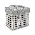 Arnavira Handmade Multipurpose Basket with Lid 20L Used as Shopping, Storage, Picnic, Beach, Toy Basket (32x20x30 CM) (Silver White, X Large)