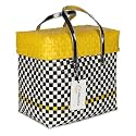 Arnavira Handmade Multipurpose with Lid 7.5L Used as Lunch Lunch Bag Tiffin Bag for Office,School &amp; Travel (25x13x22) (Black Silver, Small)