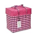 Arnavira Handmade Multipurpose with Lid 13L Used as Lunch Lunch Bag Tiffin Bag for Office,School &amp; Travel (28x17x27) (Pink White, Large)