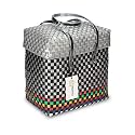 Arnavira Handmade Multipurpose with Lid 7.5L Used as Lunch Lunch Bag Tiffin Bag for Office,School &amp; Travel (25x13x22) (Black Silver, Small)