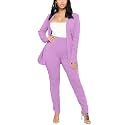 Aro Lora Pant Suits for Women Dressy Casual 2 Piece Outfits